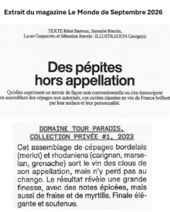 Notre Collection privée #1 à l'honneur dans le magazine Le Monde de Septembre